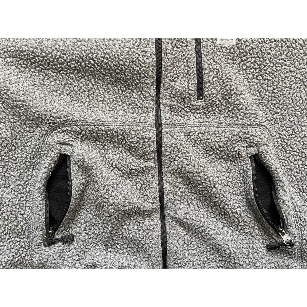 Carhartt Womens High Pile Sherpa Jacket XL Heather Grey Full Zip - Picture 3 of 9